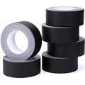 6 Rolls Black Gaffer Tapes Matte Cloth Tapes, 2 Inch X 30 Yards