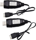 2 Pack 3S 1.5A Lithium Charger Cable Suitable for RC Car Boat Airplane Drone Airsoft 3 Cell Lipo Battery / 11.1V USB