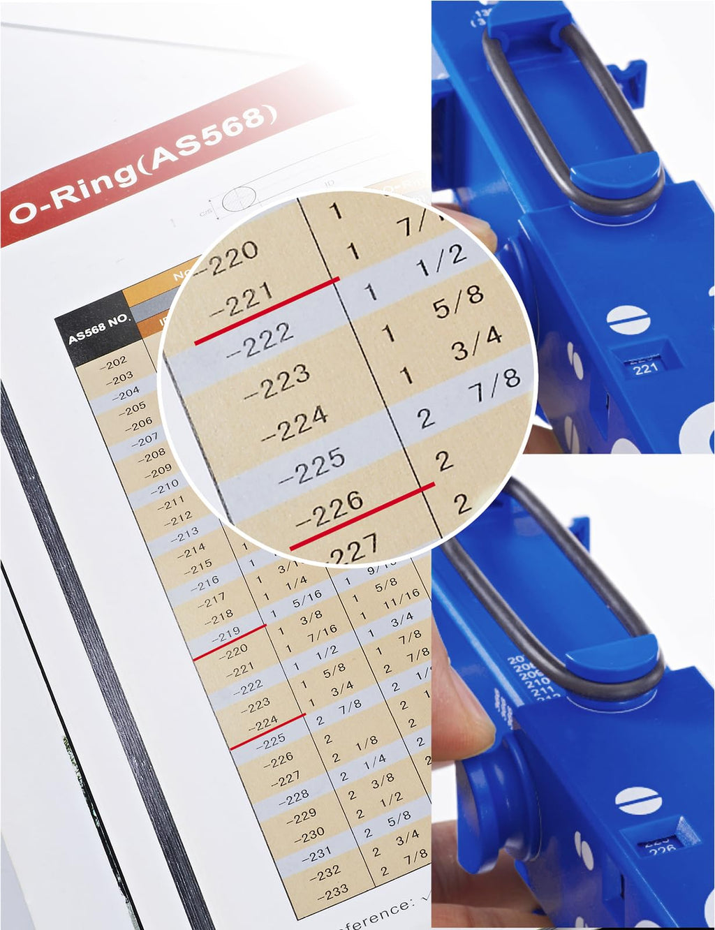 O-Ring Gauge Slide Type National O-Ring Sizing Gauge
