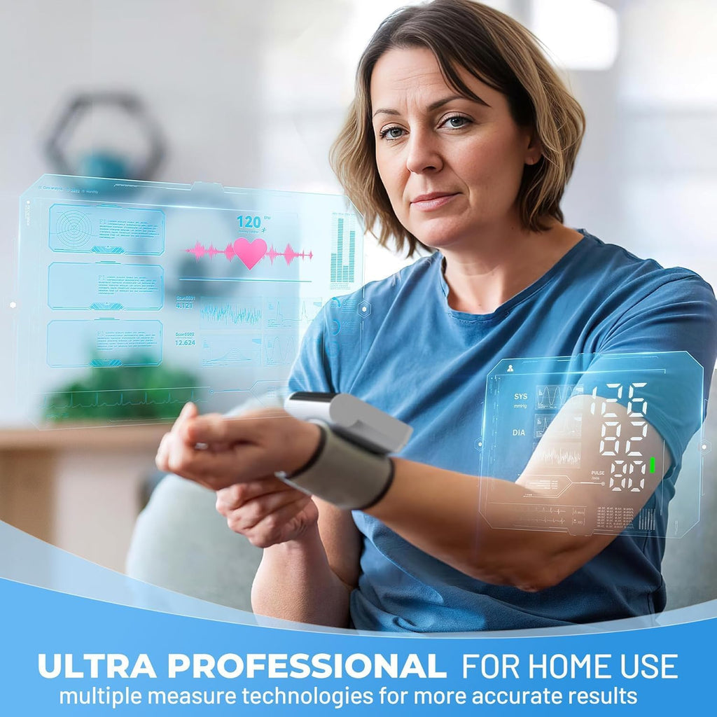 Wrist Blood Pressure Monitor with 240 Memory LED Display with Storage Bag