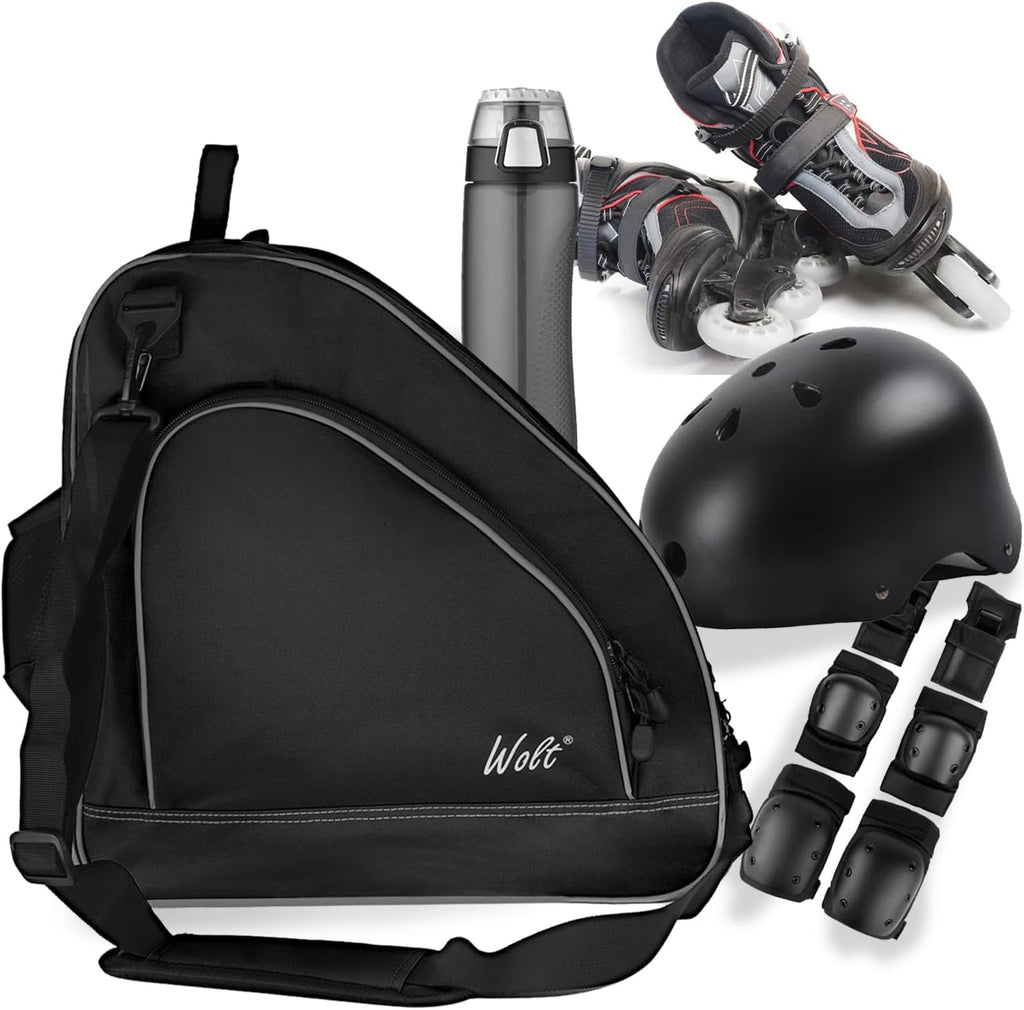 Ice Skate Bag - Roller Skate Bag, Inline Skate Bag with Adjustable Shoulder Strap for Both Youth and Adults.