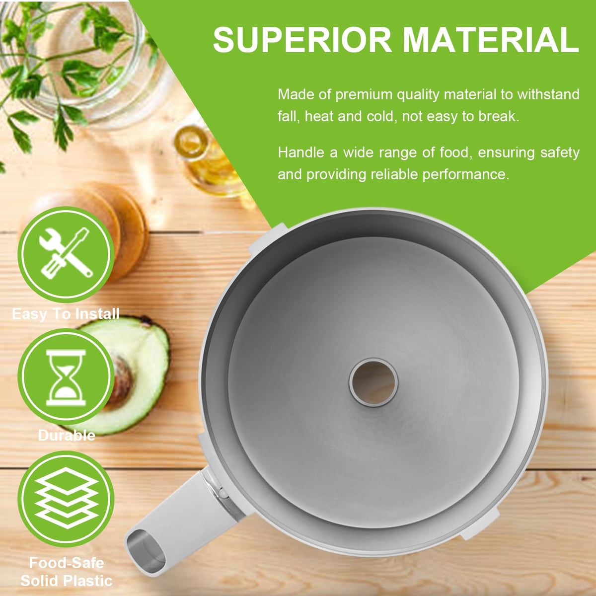 112204S Food Processor 3 Quart Cutter Bowl, Grey