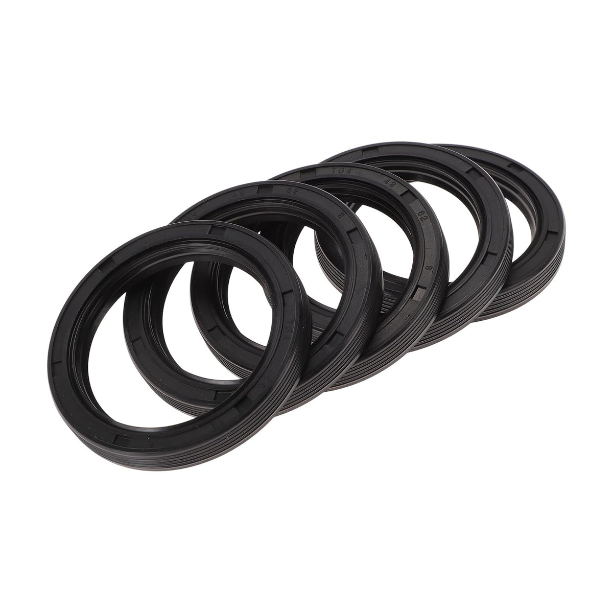 Universal Oil Seal TG4 Lip Seal Ring 48x62x8mm Black 5 Pcs