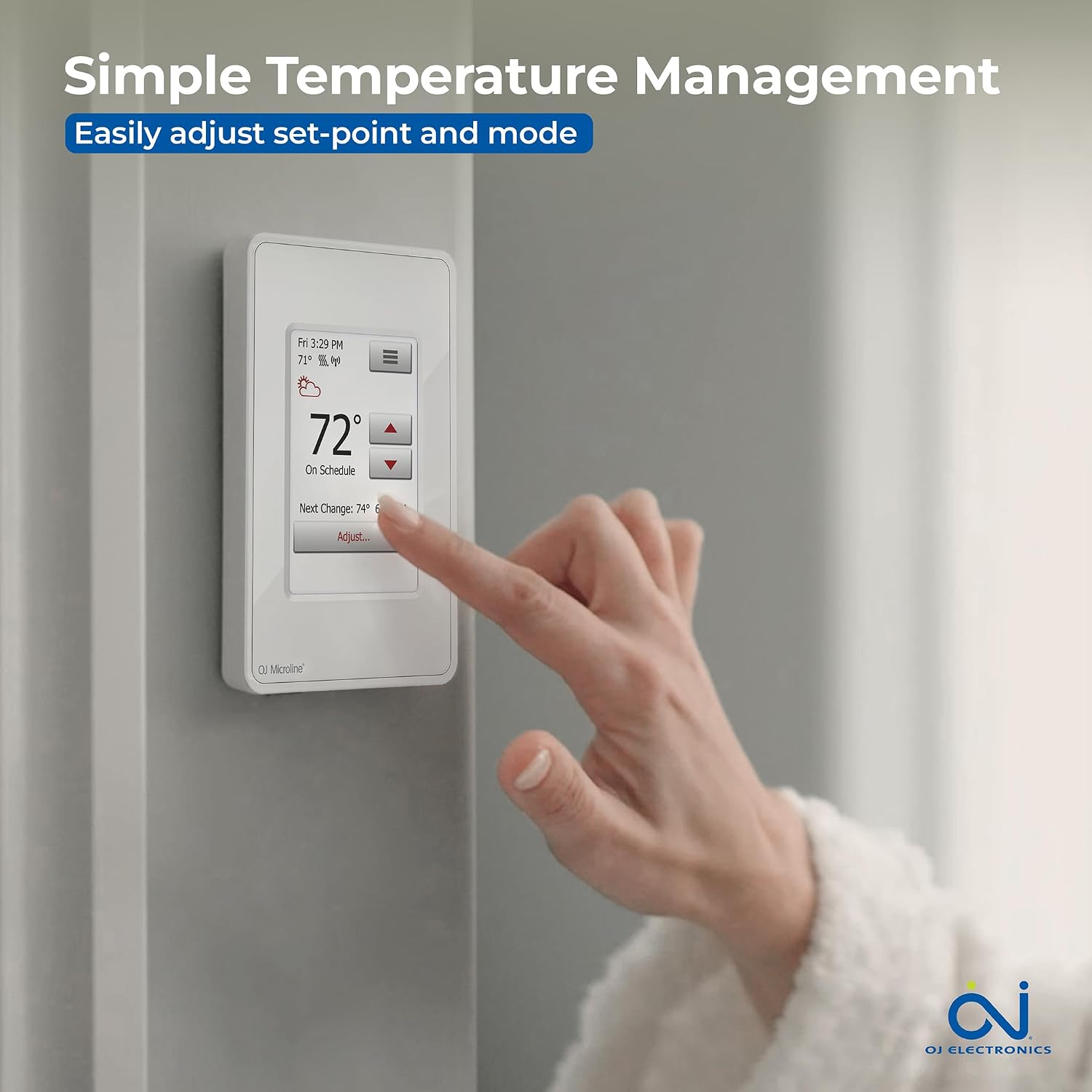 Electric Radiant Floor Heating Thermostat, WiFi Programmable Thermostat with GFCI, Dual Sensing, Dual Voltage, with