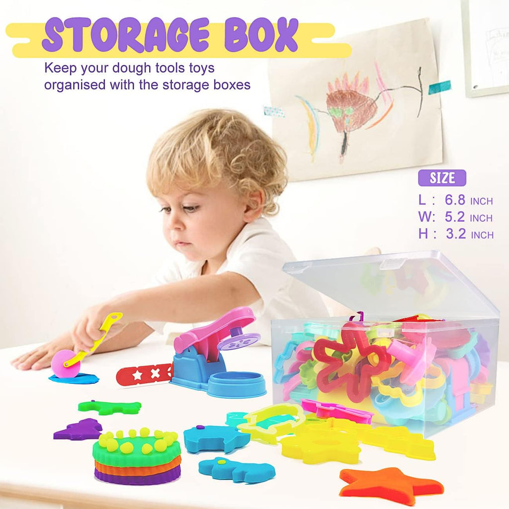 Dough Tools and Cutters, 40 Pcs Kids Toddlers Modeling Clay Tools Set, Plastic Accessories Extruders Rollers Molds