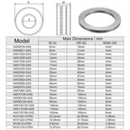uxcell AXK5070 Thrust Needle Roller Bearings with Washers 50mm Bore 70mm OD 3mm Width 10pcs