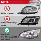 Headlights Assembly for 2013-2015 Chevy Malibu, 2016 Malibu Limited