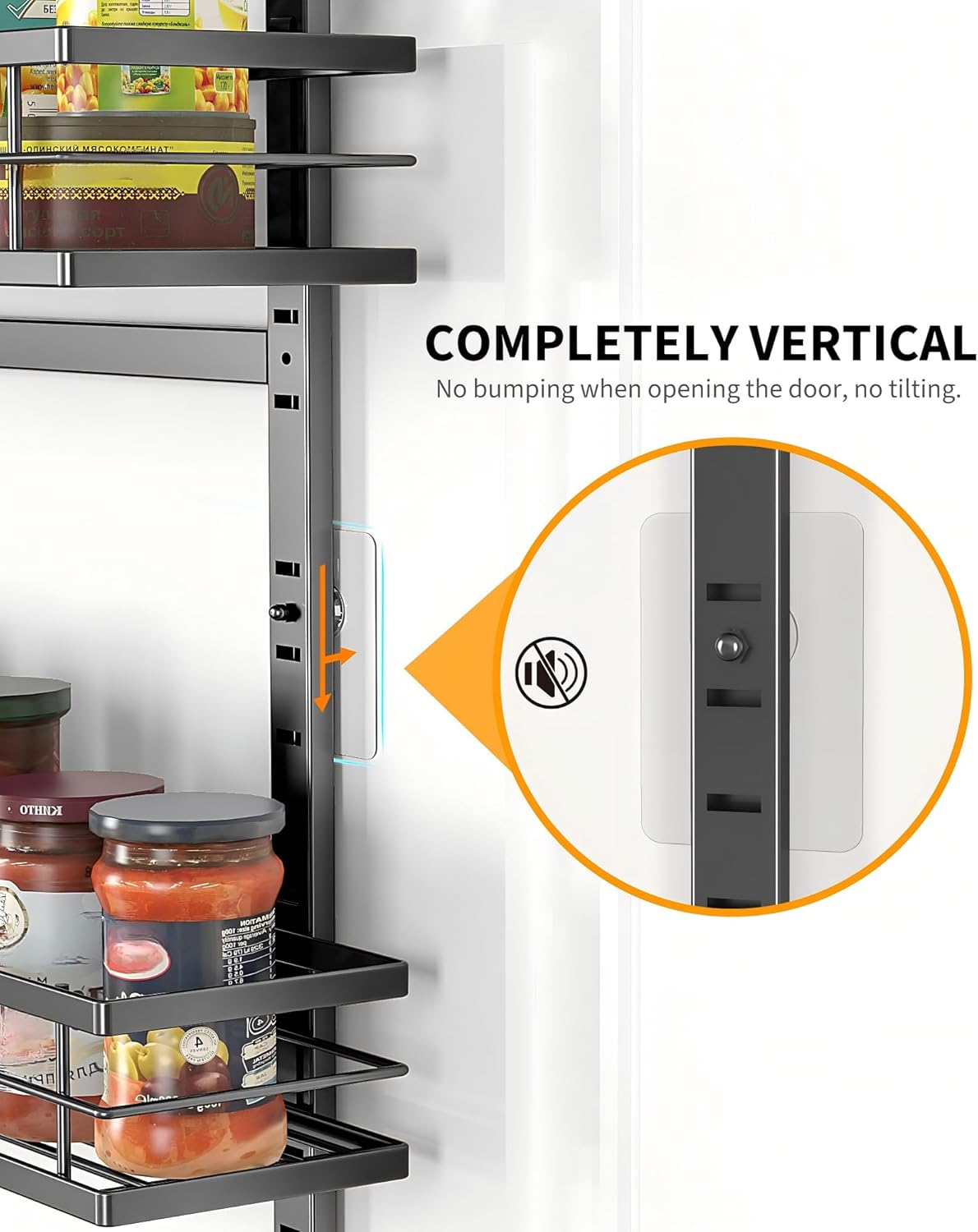 White 9-Tier Over The Door Pantry Organizer, Pantry Organization And Storage, Metal Hanging Spice Rack Shelves Door