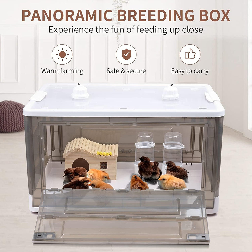 Chick Brooder,Brooder Box for Chicks,Brooder Heater Warms up to 15 Chicks (20″x14″x12″)