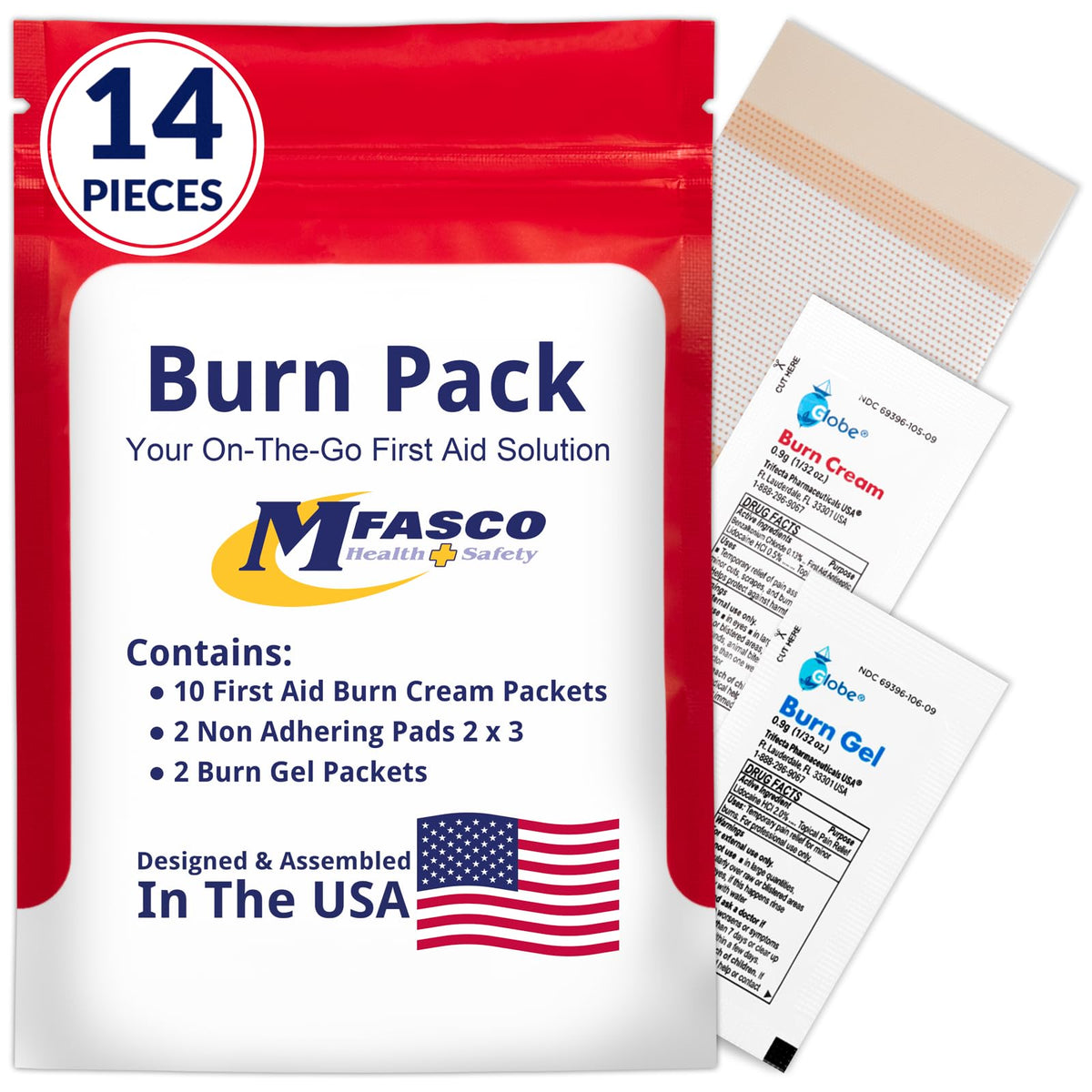 First Aid Kit Refill Burn Care Refill Pack | Convenient & Portable