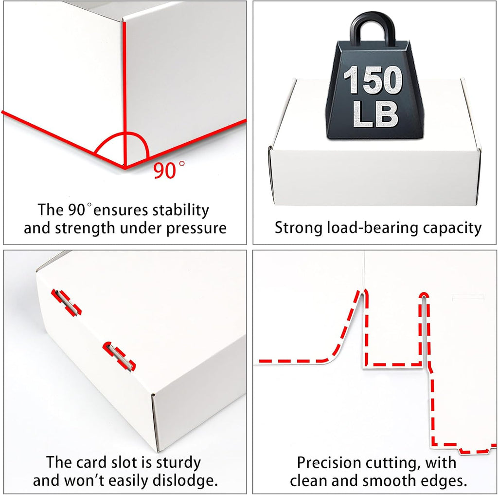 9x6x2 Shipping Boxes, 45 Pack White Mailer Boxes for Small Business, Sturdy Corrugated Cardboard Packaging Boxes for