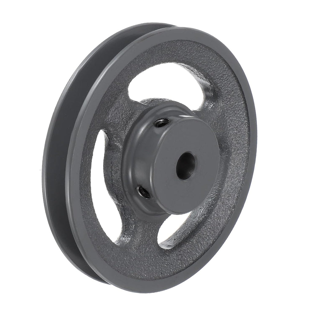 uxcell AK51-1/2 V-Belt Sheave 1/2" Bore, 4.95" OD, Single Groove Web Sheave