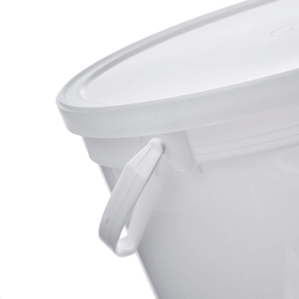 Pail with Handle, HDPE, 4 Quart, Natural, 10 Piece