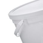 Pail with Handle, HDPE, 4 Quart, Natural, 10 Piece