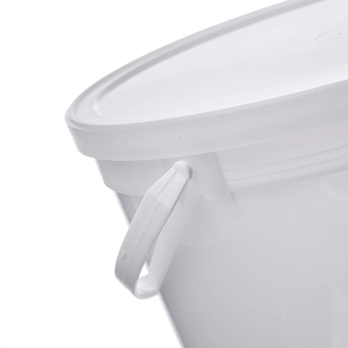 Pail with Handle, HDPE, 4 Quart, Natural, 10 Piece