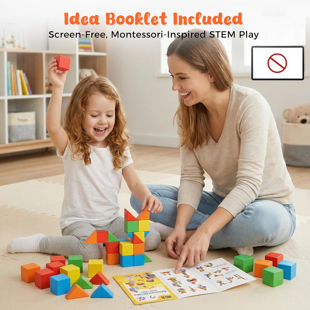 28PCS Large Magnet Building Blocks, 1.3inch, with a Storage Bag