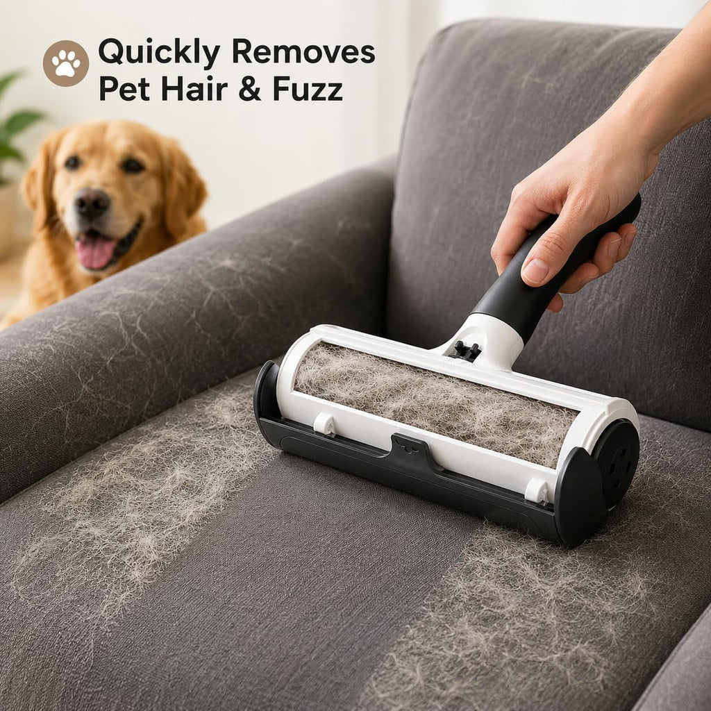 Navors Pet Hair Remover Roller, Reusable Self-Cleaning Pet Hair Roller for Dogs & Cats, Fur Remover for Couch