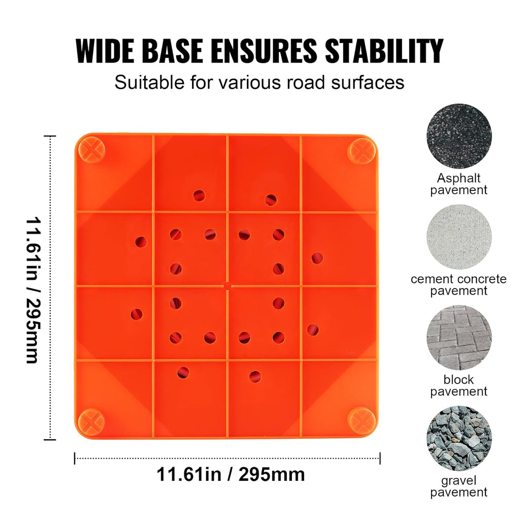 Safety Cones, 4 Pack 28 inch Collapsible Traffic Cones, Construction Cones with Reflective Collars, Wide Base and A
