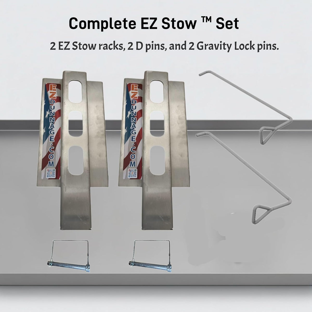 EZ Stow Instant Stake Pocket Dunnage Rack- Heavy Duty Removable Dunnage Rack for Flatbed Trucks, Utility Trailers
