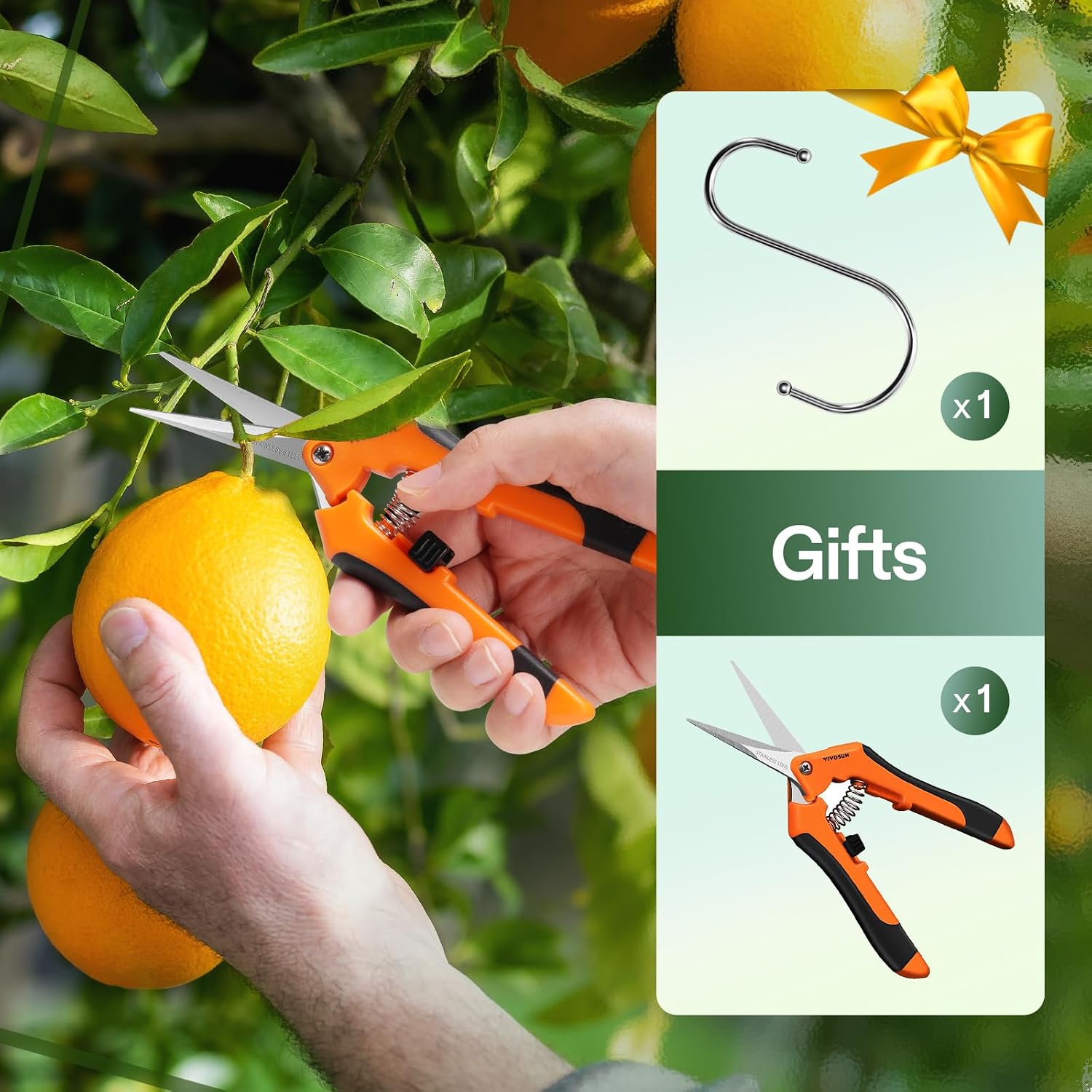2-Pack 6-Layer Mesh Drying Rack Hanging Design with Green Zippers for Dehydrating, Indoor and Outdoor (Pruning Shears