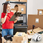 4 x 6 Inch Direct Thermal Shipping Labels, 4 Rolls, 1,800 Labels