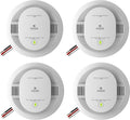 Hardwired Smoke & Carbon Monoxide Detector, AA Battery Backup, Voice Alerts, Interconnectable, LED Warning Light