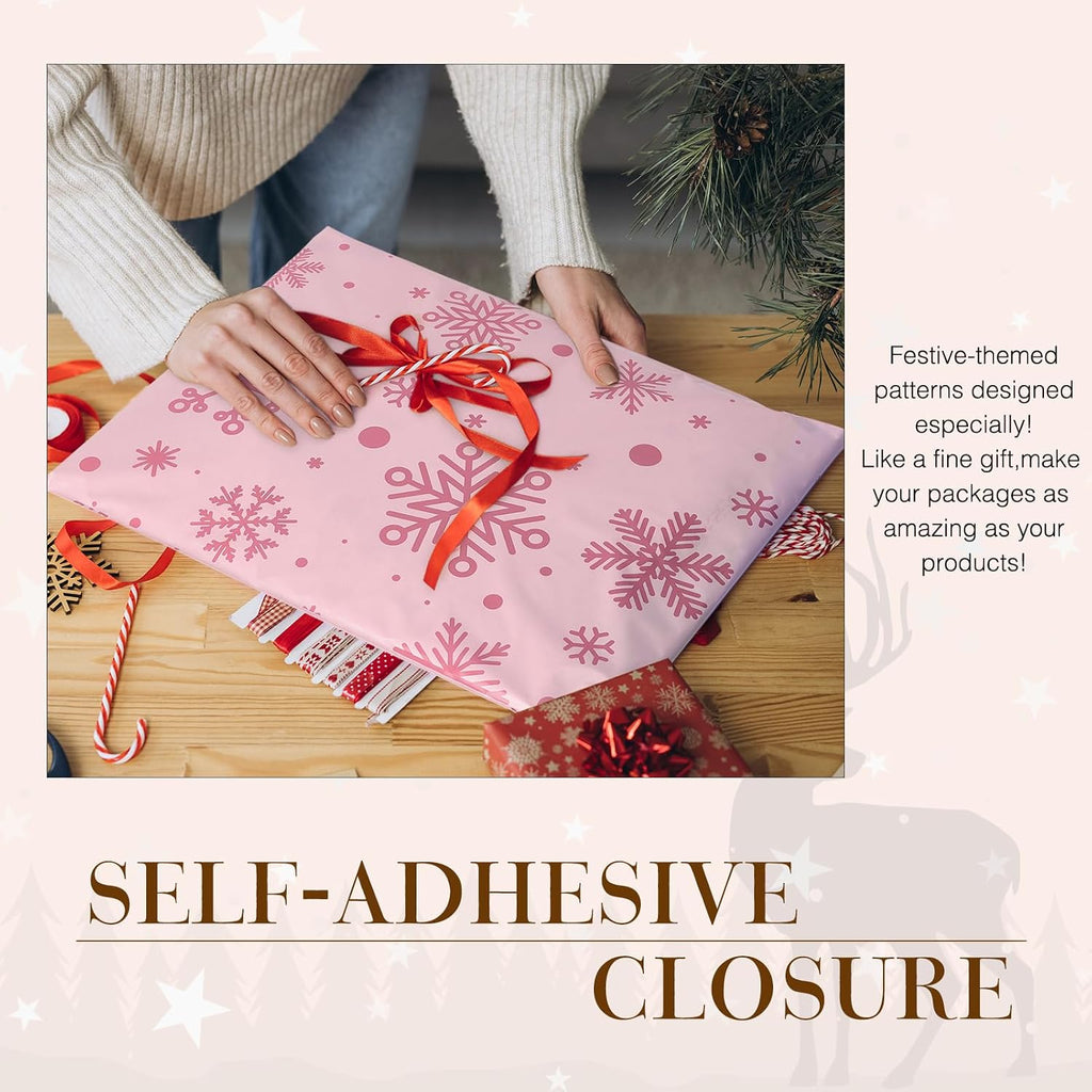 Christmas Poly Mailers 14.5x19 50PC Cute Shipping Bags for Clothes