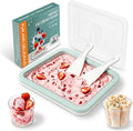 Rolled Ice Cream Maker Kit with Lid and 2 Spatulas, Rolled Ice Cream Tray