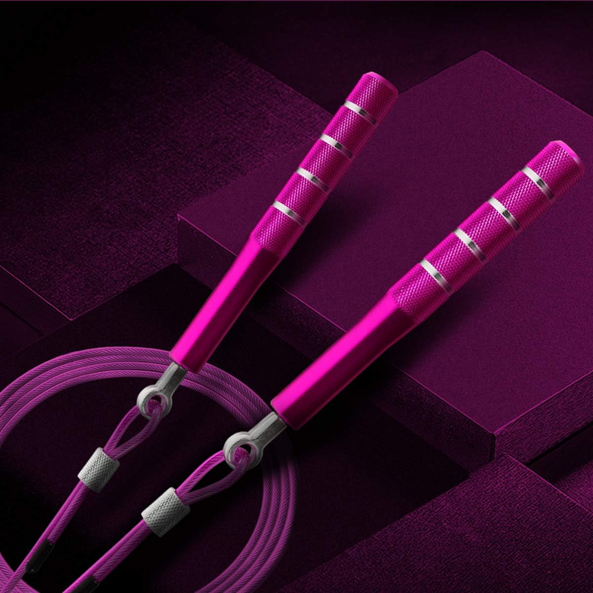 Jump Rope, Wastou Speed Jumping Rope for Training Fitness Exercise, Adjustable Adults Workout Skipping Rope for Men