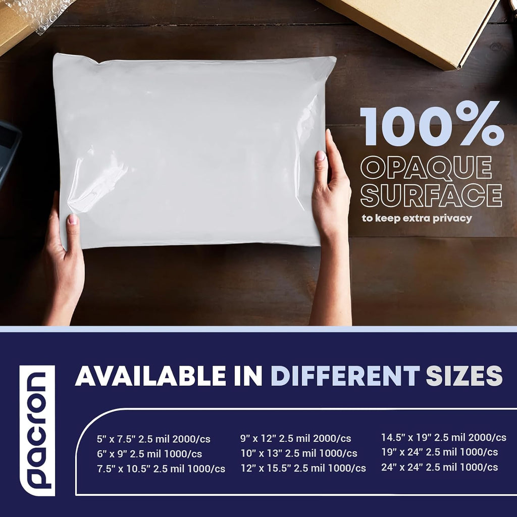 Poly Mailers 7.5x10.5, 200-Pack Waterproof Self-Seal Tear-Resistant