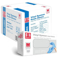 Basic Synmax Vinyl Exam Gloves Disposable Exam Gloves, 4 Mil, Blue, Latex & Powder Free, BMPF-3002