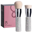 Diamond Makeup Brush Set Foundation Powder Brush Silver 2 Pcs Set