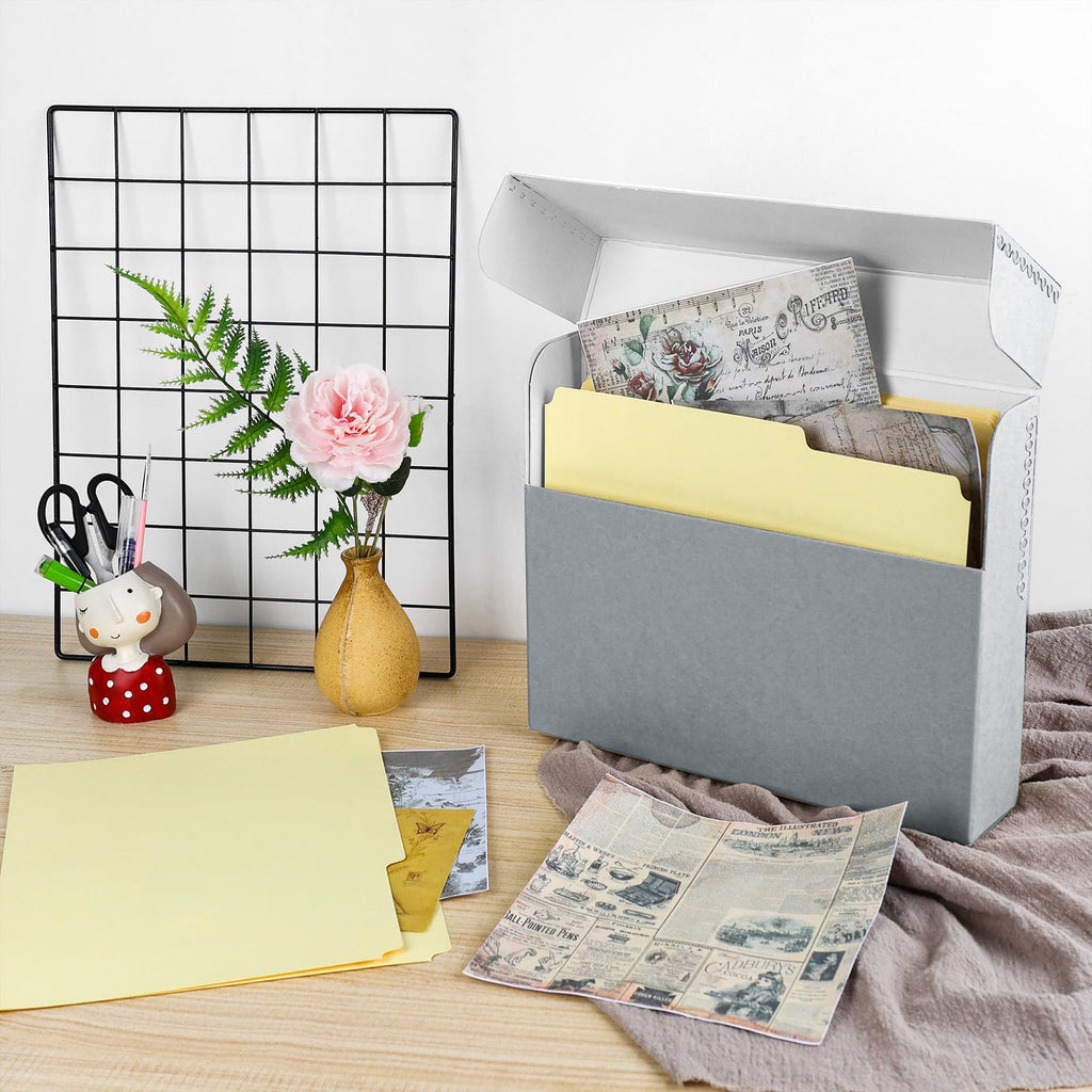 Archival Document Storage Box, Gray, 15.5" x 10.5" x 2.5"
