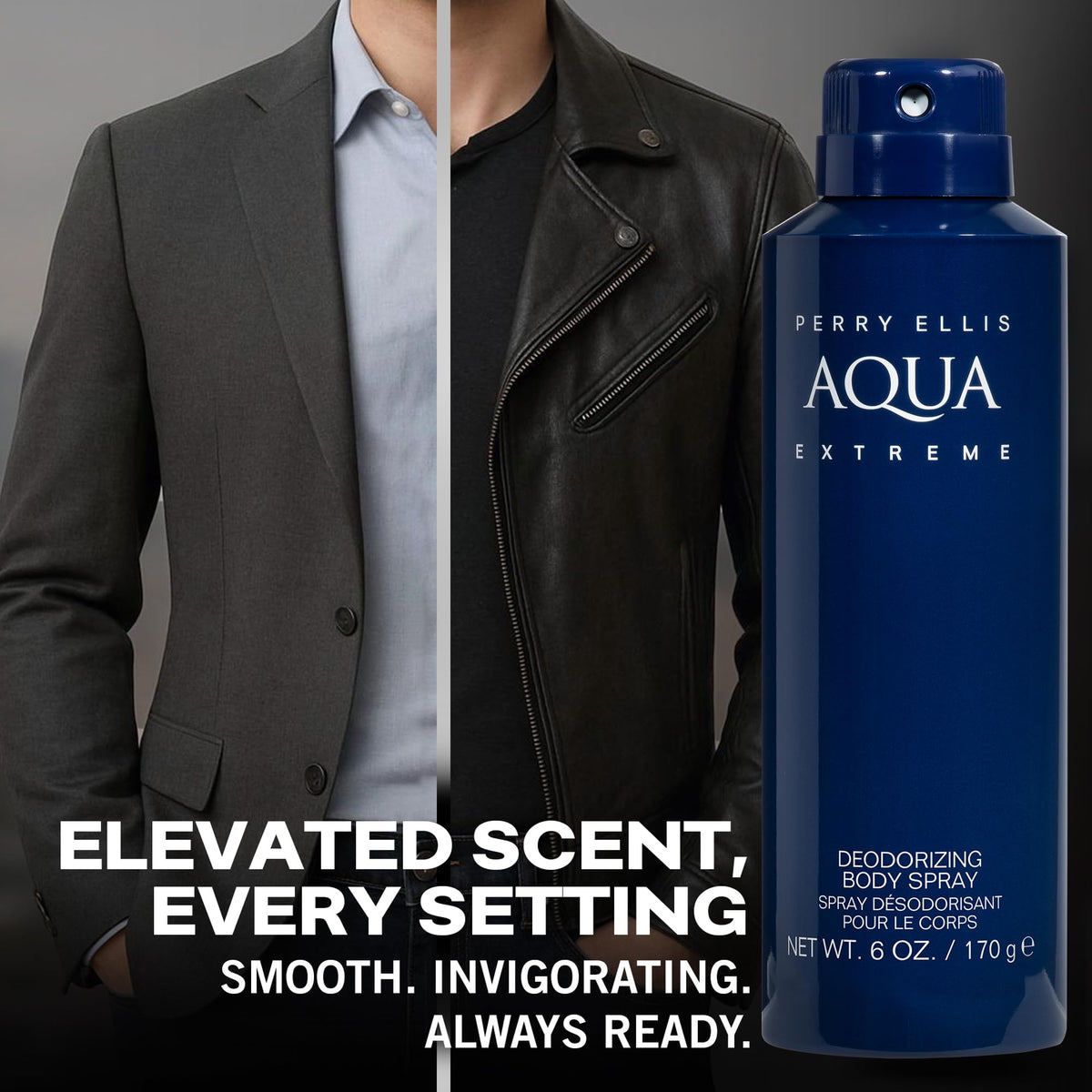 Aqua Extreme Body Spray for Men, Notes of Wood & Spice, 6 Oz