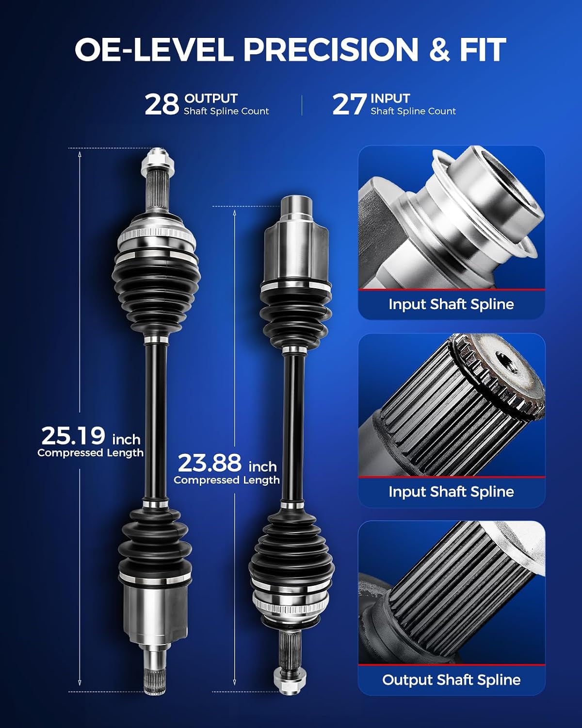 KAX CV Axle Front Driver and Passenger Side Compatible with Honda CR-V