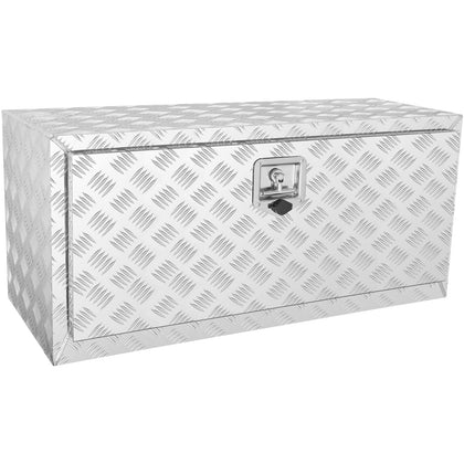 Underbody Truck Box, 36"×17"×18" Pickup Storage Box, Heavy Duty Aluminum Diamond Plate Tool Box with Lock and Keys