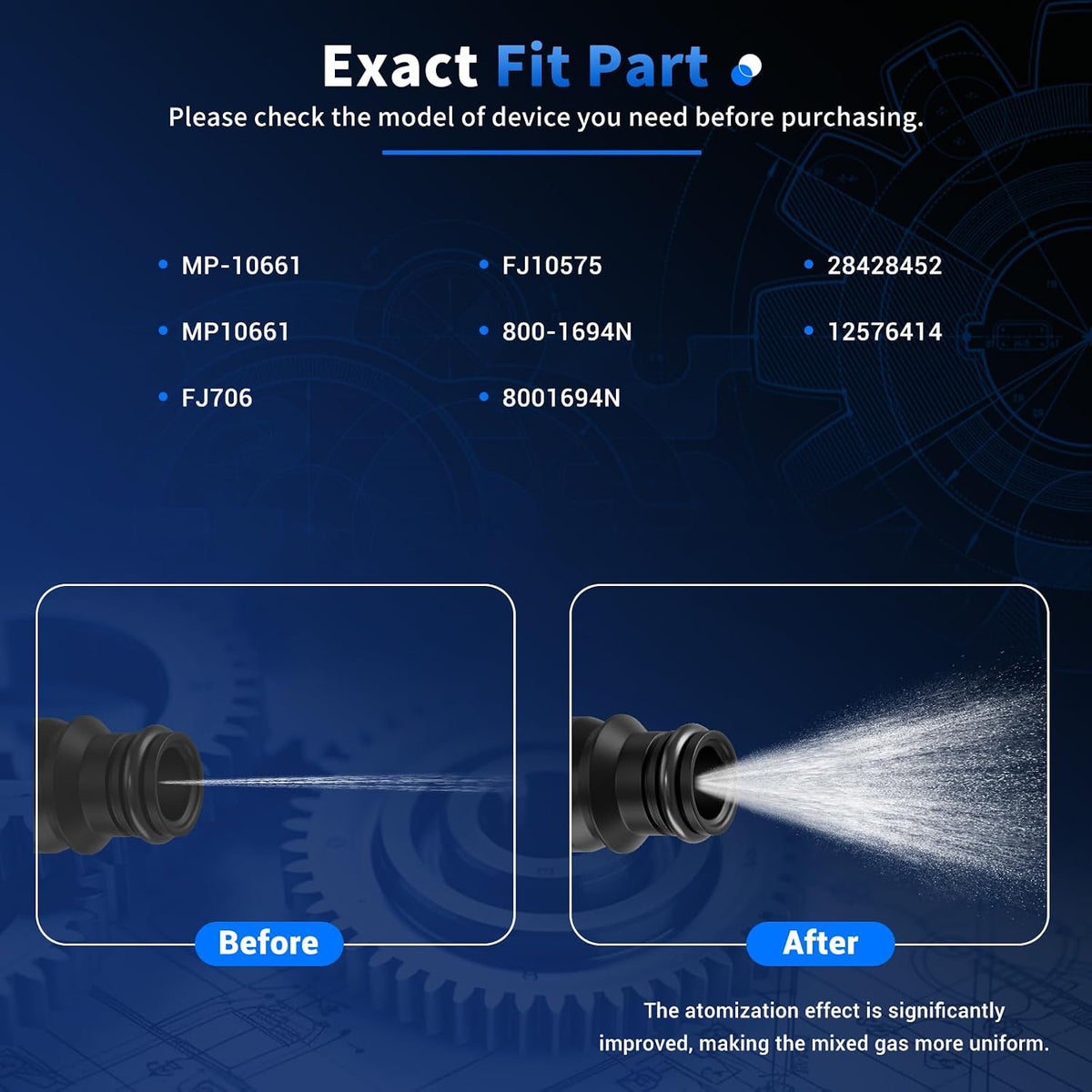 6Pcs Fuel Injectors Compatible with Buick Pontiac V6 3.8L