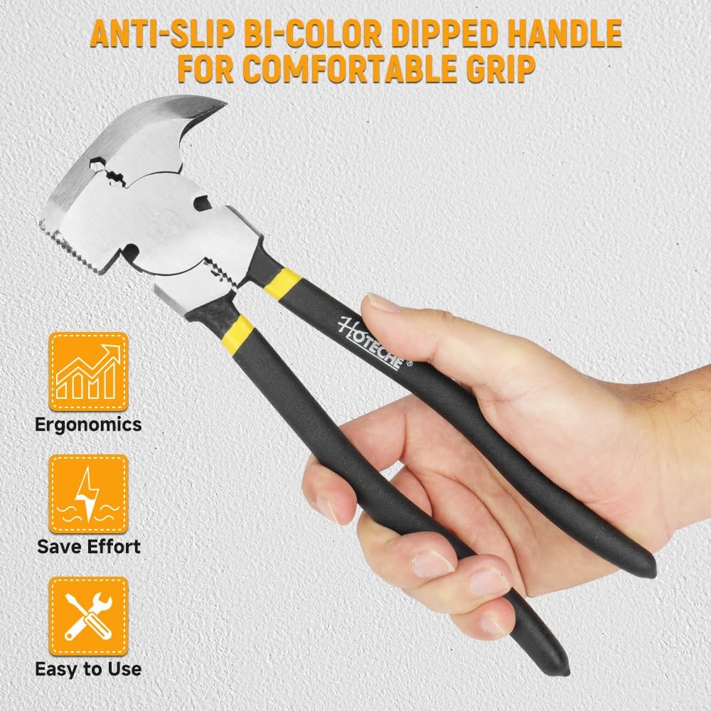 10.5 Inch Fencing Pliers Cr-V Steel Multi-Purpose Fence Tool Heavy Duty Hammerhead Pliers