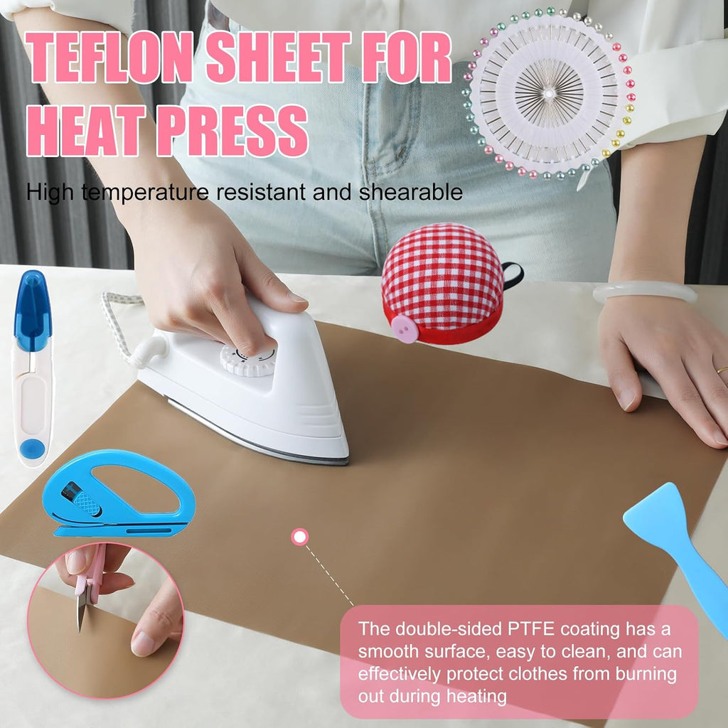 Sublimation Shirts Tool Kits With 8 T Shirt rulers, 3Pack Teflon Sheet for Heat Press 12*16in, Heat Resistant Gloves