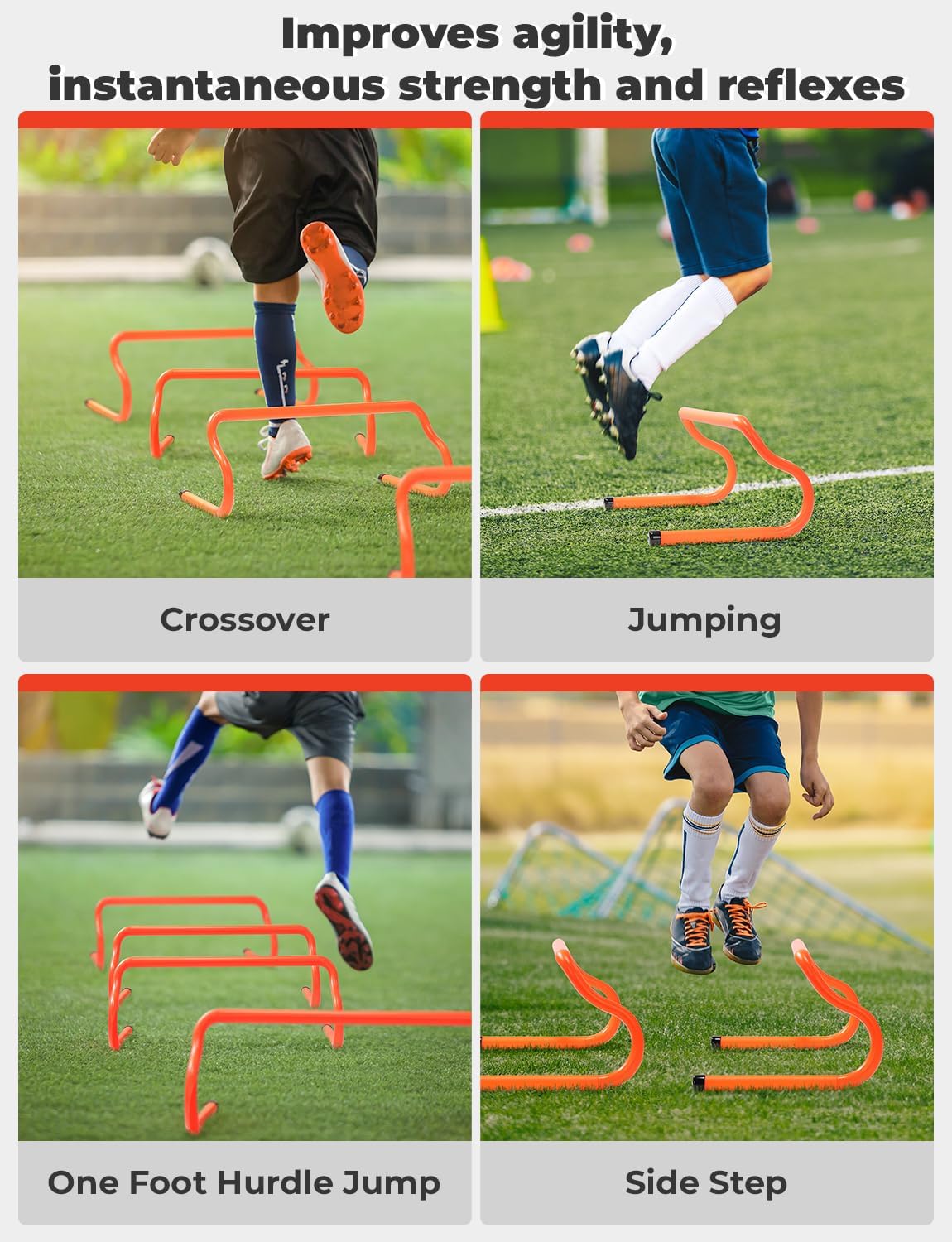 Agility Hurdles 8" Speed Agility Training Hurdles