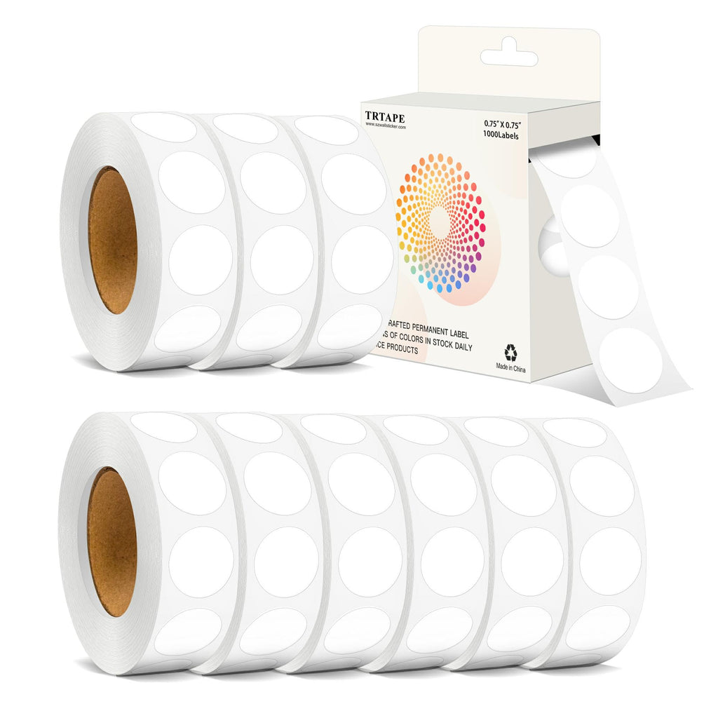 3/4 Inch Round Color Coding Labels, Dot Stickers 10 Rolls, 10000PCS