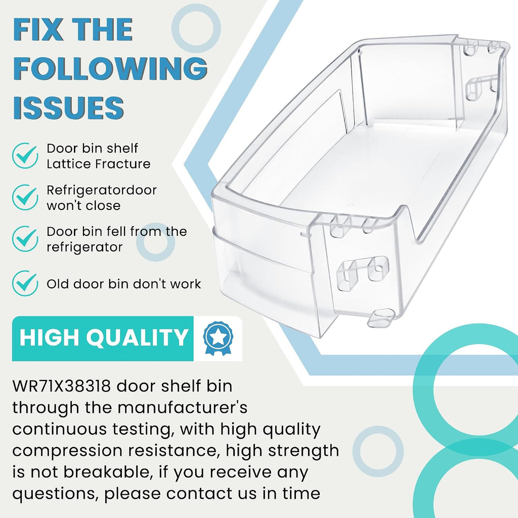 WR71X38318 Refrigerator Door Shelf Bin Compatible for G-E Refrigerator