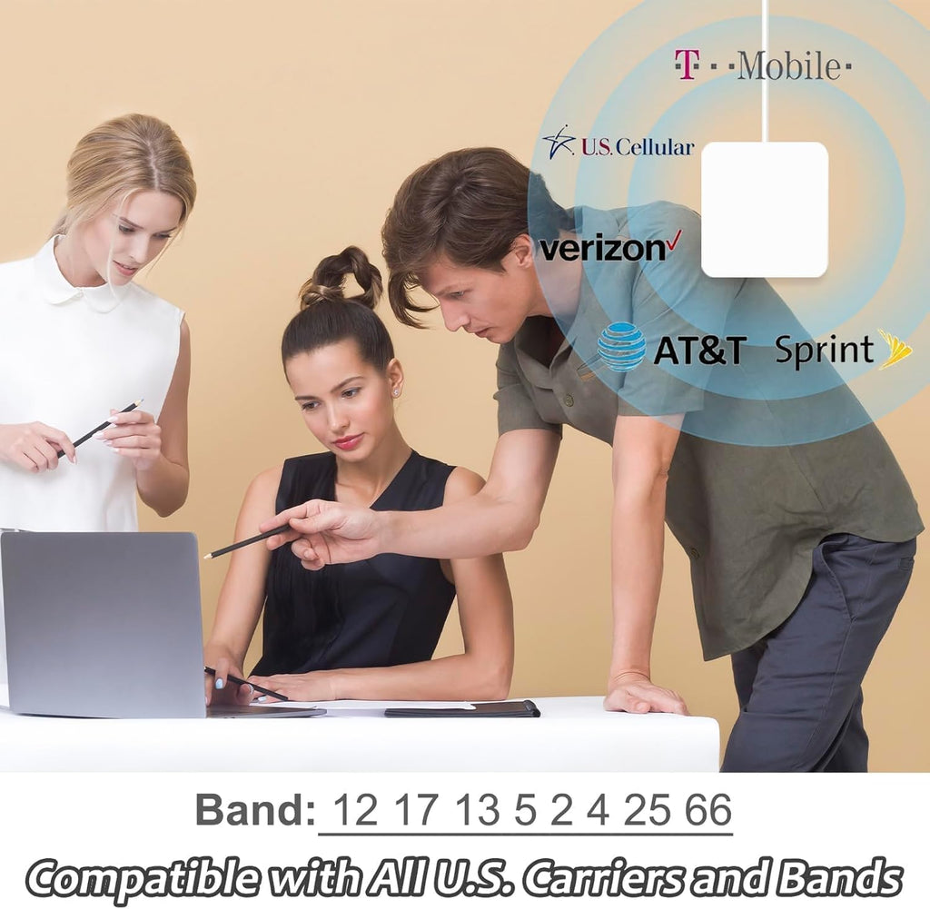 Cell Phone Booster for Home & Muti-Room, Up to 7000Sq. Ft,Cell Booster for Rural Area with 2 Indoor Antennas,Boosts