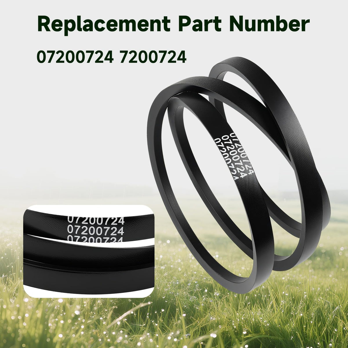 Transmission Drive Belt Zero Turn Lawn Mower Belt Compatible with Ariens Gravely Ikon ZT XL 42 48 52 60 Zero Turn Lawn Mower Replace#: 07200724 7200724
