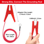 Electric Fence Lead Wire Connector, 18AWG Alligator Clip Set, 3Ft