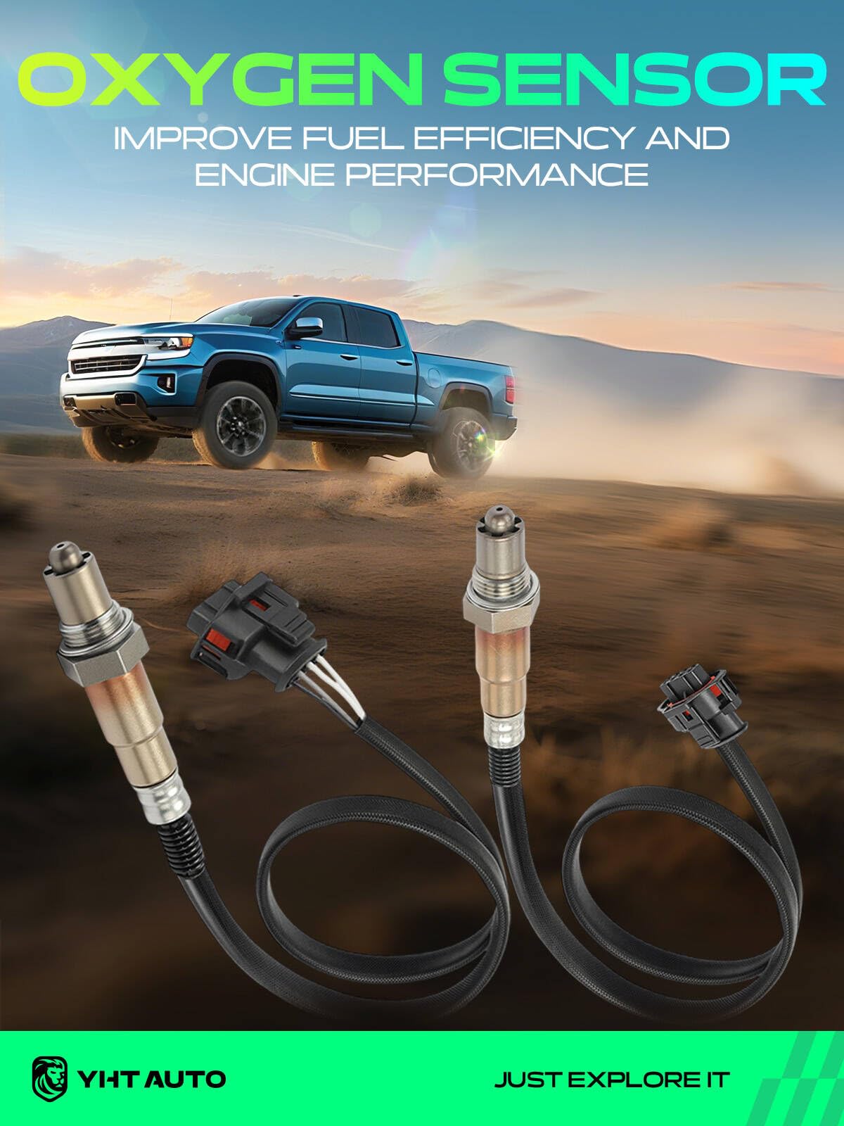YHTAUTO Downstream & Upstream O2 Oxygen Sensor for Chevrolet, Saab