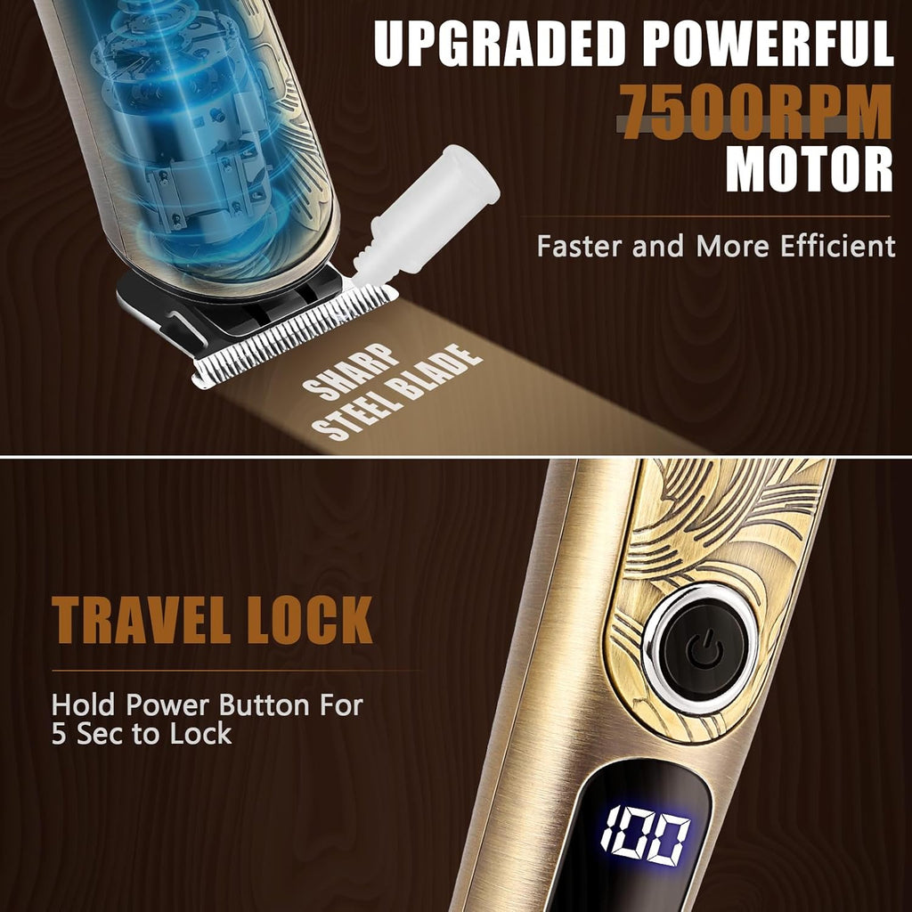 Gifts for Men, Beard Trimmer with Charging Stand, IPX7 Waterproof Electric Razor Shavers for Men, Clippers for Hair