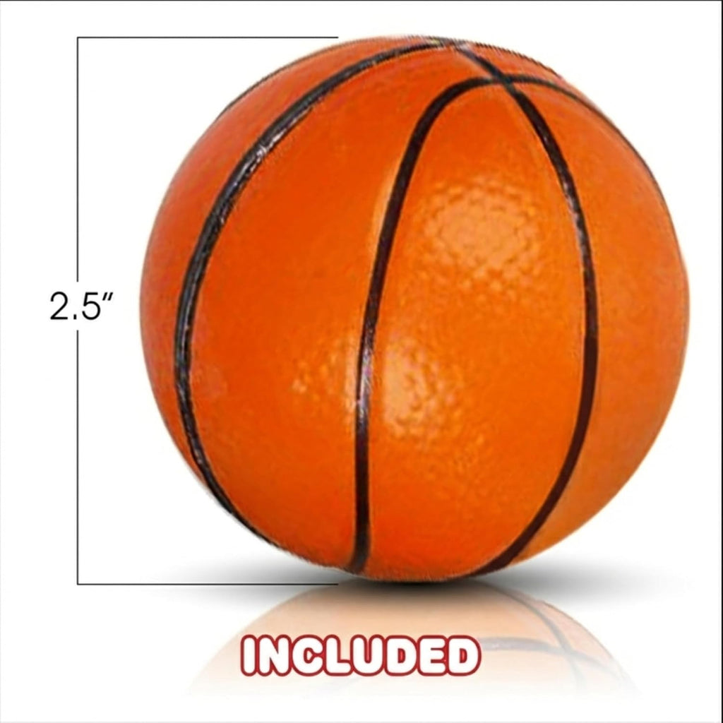 Sports Stress Foam Balls for Kids 2.5" - Set of 4 - Includes Basketball, Football, Baseball, and Soccer Squeezable