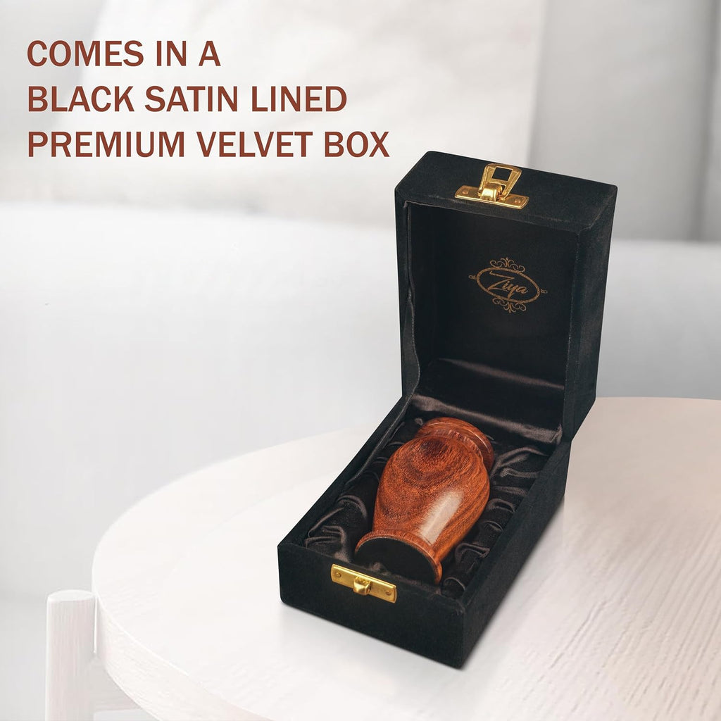Wooden Cremation Small Urns for Human Ashes Keepsake Adult Male Female - Mini Urn for Ashes for Women Men Child