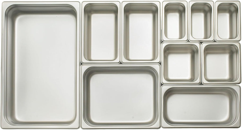 11.5 qt Full Size Silver Stainless Steel Steam Pan